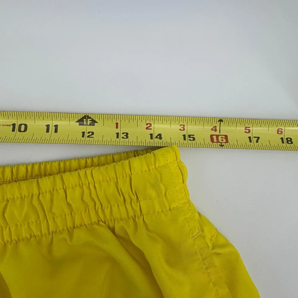 Nike Swim Trunks Men Large Yellow Colorblock Mesh Lined‎ Board Shorts